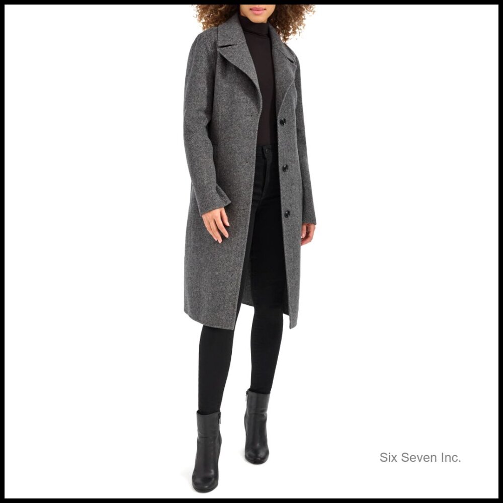 Double Face Wool Notch Collar Coat Menswear Inspired Overcoat